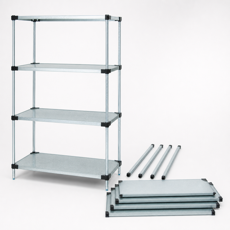 Product image #3 for Quantum 54-Inch W x 14-Inch D x 63-Inch H Solid Shelving Starter Kit
