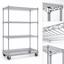 Thumbnail image #3 for EAGLEbrite 4-Tier Wire Shelving Dolly Truck with 36 x 18 Inch Shelves, Zinc Finish, Poly Casters