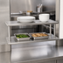 Thumbnail image #3 for BK Resources Double Tier Pass-Through Shelf, 24 x 24 Inches, 304 Stainless Steel