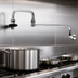 Thumbnail image #3 for T&S Brass Low-Lead Wall-Mounted Pot Filler Faucet with 18-Inch Double-Jointed Swing Nozzle