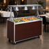 Thumbnail image #3 for Vollrath 2-Series Affordable Portable 3-Pan Non-Refrigerated Cold Food Station with Buffet Breath Guard and Lights, Cherry Woodgrain, 46-Inch