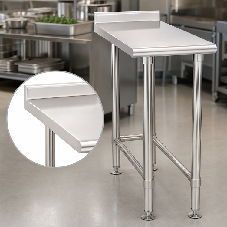 Product image #3 for Eagle Deluxe Series Stainless Steel Filler Table with Rear Upturn, 15 x 24 Inches