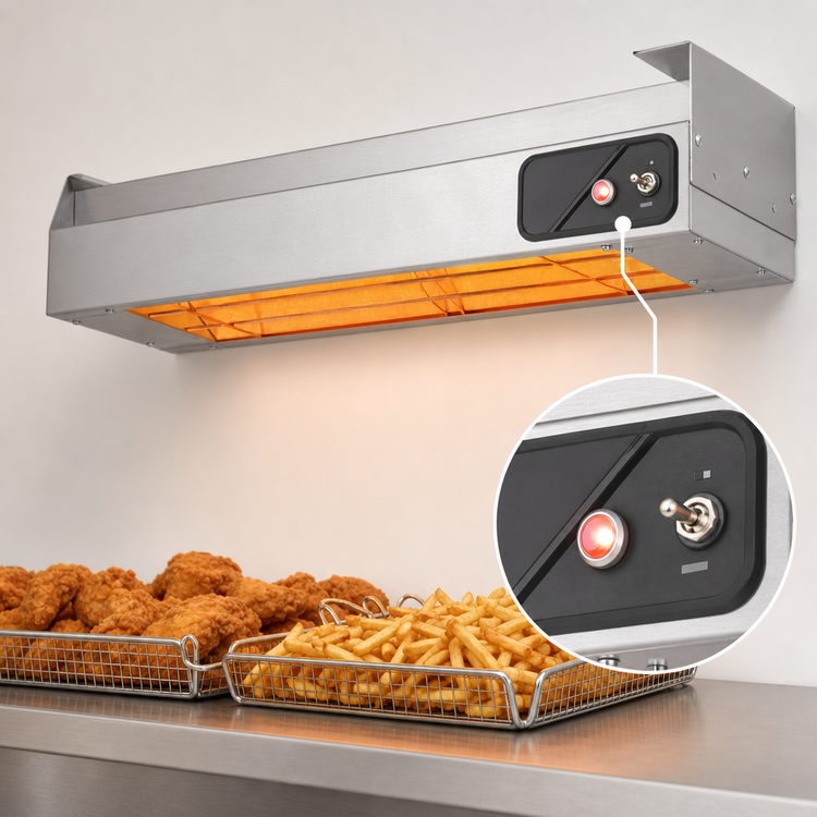 Product image #3 for Nemco 24-Inch Single Infrared Strip Heat Lamp with Lights, 208V