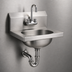 Thumbnail image #3 for Eagle Group HSA-10-FA Wall-Mounted Traditional Hand Sink with Splash-Mounted Gooseneck Faucet, P-Trap, and Tailpiece