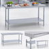 Thumbnail image #3 for Duke 60-Inch x 24-Inch Stainless Steel Work Table with Undershelf, Flat Top