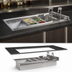 Thumbnail image #3 for La Rosa 71-Inch Double-Service Drop-In Ice/Water/Cocktail Unit with 9-Inch Deep Stainless Steel Lined Bin