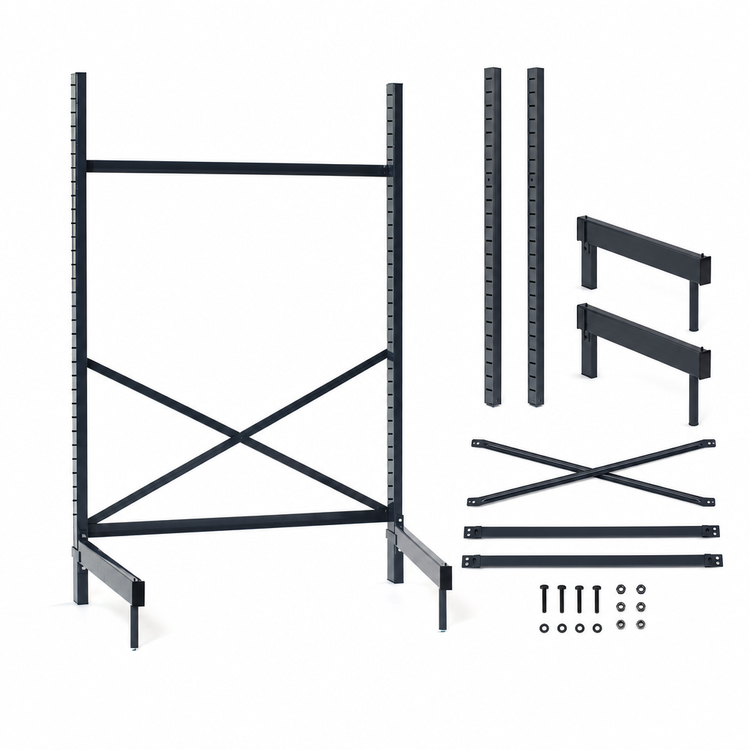 Product image #3 for Metro SmartLever 48"W x 18"D Cantilevered Shelving Starter Base Kit, 76-3/8"H
