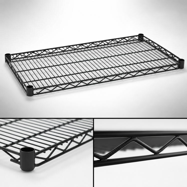 Product image #3 for Eagle Stand-Outs Decorative Wire Shelf with QuadTruss Design, 54 x 24 Inches, Black Epoxy Finish