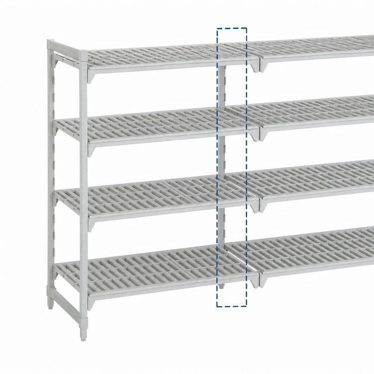 Product image #4 for Cambro Camshelving Premium 4-Tier Vented Add-On Polymer Shelving Unit, 36 in. W x 18 in. D x 64 in. H