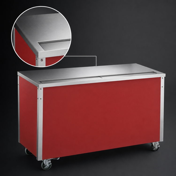 Product image #3 for Vollrath 4-Series Signature Server® Stainless Steel ADA Beverage Counter, 74 x 28 x 34 Inches