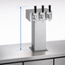 Thumbnail image #3 for Perlick 2-Faucet Extra-High Countertop Glycol-Cooled Tee Draft Beer Tower, Stainless Steel