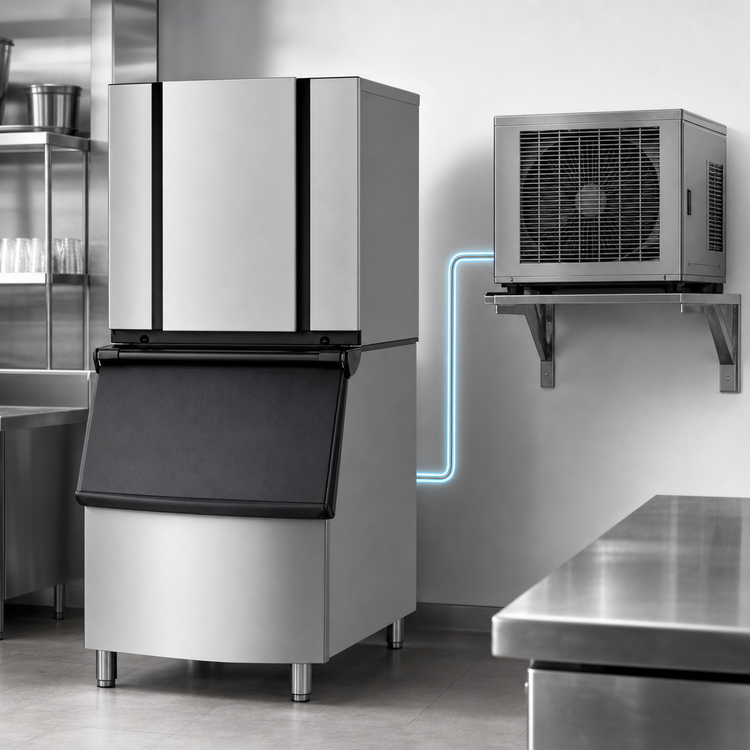 Product image #4 for Ice-O-Matic Elevation Series Modular Cube Ice Maker, Air-Cooled, Remote Condenser, 906 lb/Day, Full-Size Cubes