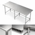 Thumbnail image #3 for Sapphire Manufacturing 108-Inch Stainless Steel Underbar Work Table with Open Base