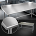 Thumbnail image #3 for Eagle Group Deluxe Series 144-Inch x 24-Inch Stainless Steel Work Table with 1-1/2-Inch Rear Up-Turn