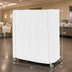 Thumbnail image #3 for 72 x 24 x 62 Inch White Knitted Polyester Banquet Cart Cover with PVC Zipper