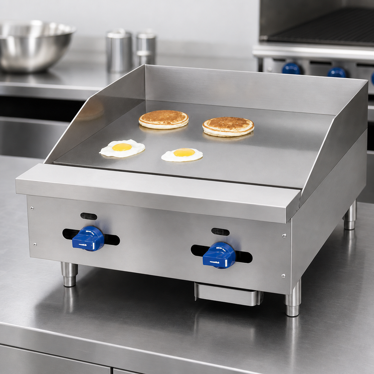Product image #3 for Comstock-Castle Castle Series 12-Inch Countertop Gas Griddle with 24-Inch Polished Steel Plate