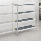 Thumbnail image #3 for Fermod Fermostock 4R26A83-E 4-Tier Polymer Shelving Expansion Unit, 26 x 14 x 83 Inches, Gray