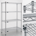 Thumbnail image #3 for EagleGard Red-i-Pak 4-Tier Wire Shelving Unit, 48W x 24D x 63H, Stationary