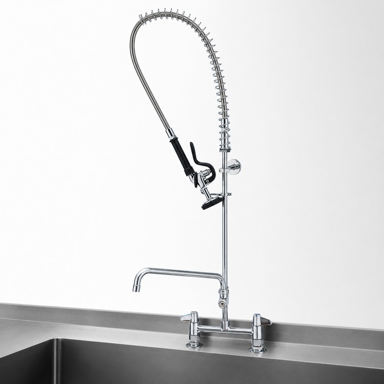 Product image #3 for equip 8-Inch Centers Deck-Mount Pre-Rinse Unit with 14-Inch Add-On Faucet