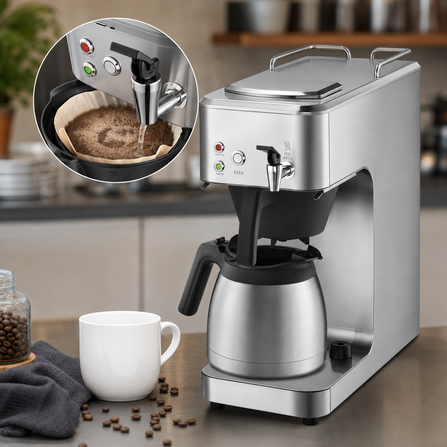 Built-In Pour-Over Feature