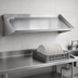 Thumbnail image #3 for 63-Inch Wall-Mounted Stainless Steel Slant Shelf for Dish Tables with Outlet Pipes
