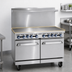 Thumbnail image #3 for Imperial Pro Series 48-Inch Gas Restaurant Range with 48-Inch Griddle, Standard Oven, Open Cabinet Base, and Hi-Shelf Backriser