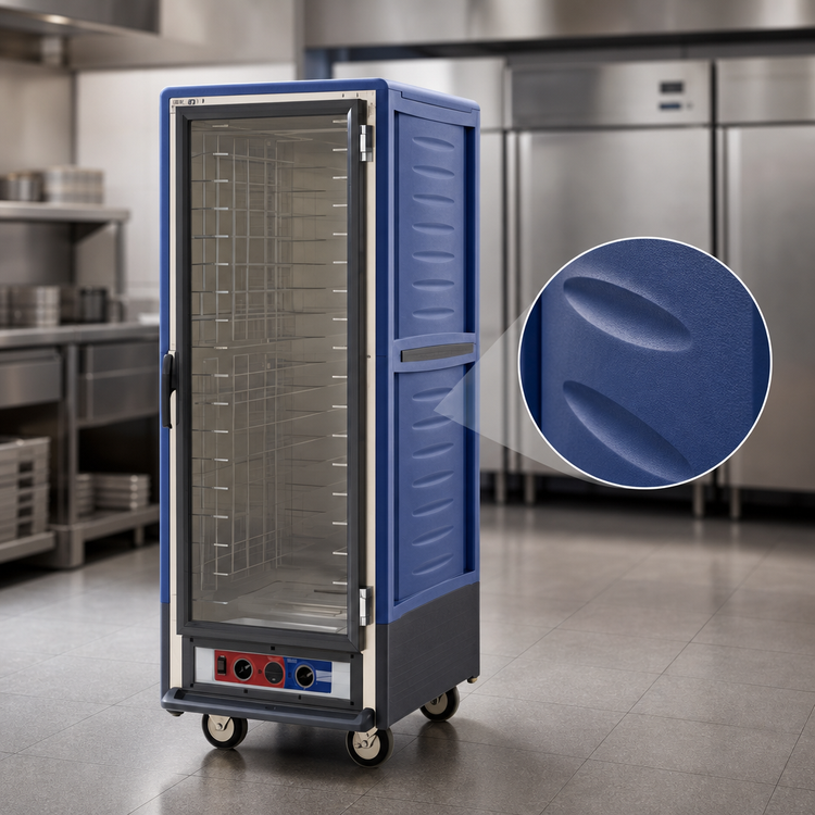 Product image #3 for Metro C5 3 Series Full-Height Moisture Heated Holding and Proofing Cabinet with Blue Insulation Armour and Clear Polycarbonate Door