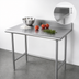Thumbnail image #3 for Advance Tabco Special Value 30 x 30 Inch Open Base Stainless Steel Work Table with 5 Inch Backsplash