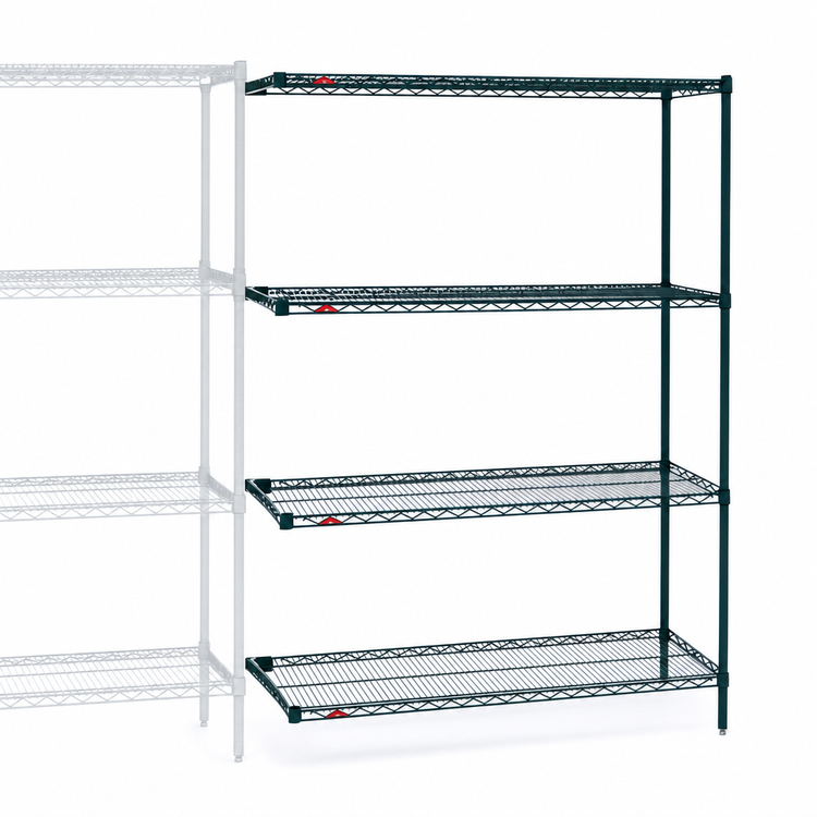 Product image #3 for Metro Super Erecta Metroseal 3 Add-On Wire Shelving Unit, 60 x 24 x 63 Inches, 4 Shelves