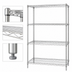 Thumbnail image #3 for Quantum WR86-3648S 48 Inch W x 36 Inch D x 86 Inch H 304 Stainless Steel Wire Shelving Starter Kit (4 Shelves, NSF)