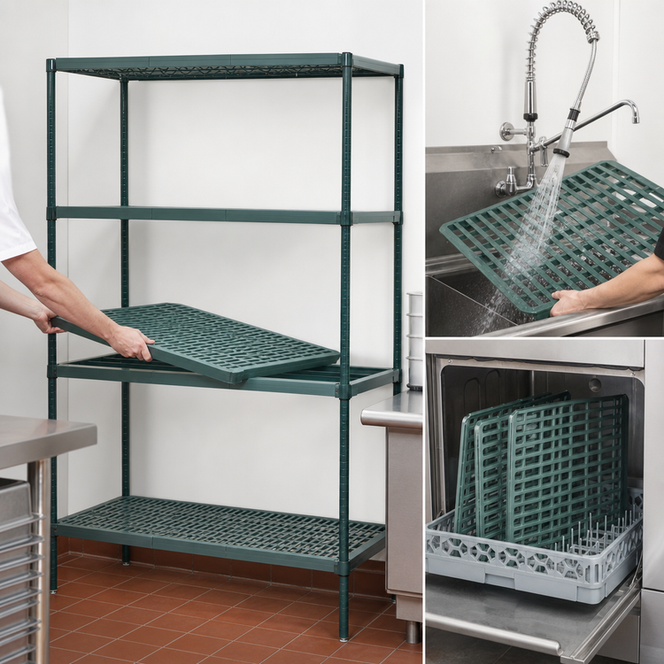 Product image #3 for Super Erecta Pro 4-Shelf Stationary Polymer Shelving Unit, 36 x 24 x 74-5/8 Inches, Green