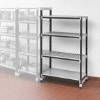 Thumbnail image #3 for Cambro Camshelving® Elements EXU243672VS4480 4-Tier Stationary Starter Shelving Unit, 36 x 24 x 72 in, Vented/Solid Shelves, Gray