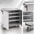 Thumbnail image #3 for Cres Cor Mobile Enclosed Room Service Cart with 4 Shelves, Aluminum, 450-lb Capacity