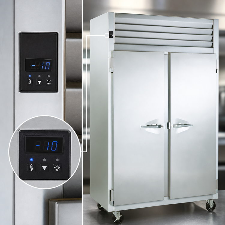 Product image #3 for Traulsen Spec-Line 48-Inch 2-Section Standard-Depth Reach-In Freezer with Full-Height Solid Doors