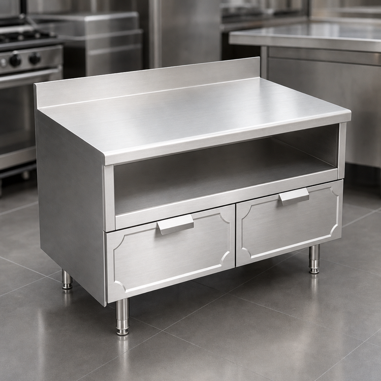Product image #3 for La Rosa 48-Inch x 28-Inch Stainless Steel Utility Stand Dry-Drawer Base