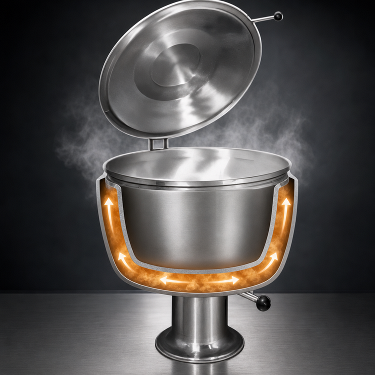 Product image #3 for Groen GPT-40 40-Gallon Direct Steam Full-Jacket Steam Kettle with Pedestal Base