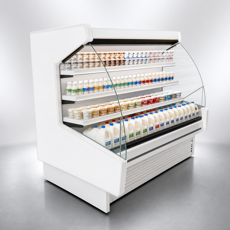 Product image #4 for Howard-McCray 40E Series Dairy Curved End Open Merchandiser, 75-Inch Wide, Self-Contained Refrigeration
