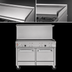 Thumbnail image #3 for Southbend Ultimate 48-Inch Gas Restaurant Range with Griddle and Two Space Saver Ovens