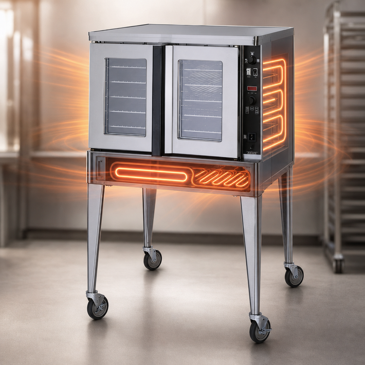 Product image #3 for Blodgett Premium Series MARK V-200 Base Single-Deck Full-Size Bakery-Depth Electric Convection Oven