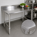 Thumbnail image #3 for John Boos Stallion 120-Inch x 24-Inch Stainless Steel Work Table with 5-Inch Backsplash and Safety Edge