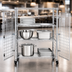 Thumbnail image #3 for Eagle Group Secure Mobile Display Merchandiser with Chrome-Plated Wire Shelves and Mylar Inlay, 36 x 14 x 40 Inches