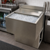 Thumbnail image #3 for BK Resources Underbar Ice Bin with Sliding Cover, 24 Inch x 21 Inch, 80 lb Capacity, Stainless Steel