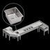 Thumbnail image #4 for Eagle Group 2200 Series 36-Inch Underbar Cocktail Unit with 8 Bottle Wells