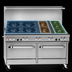 Thumbnail image #3 for Southbend Ultimate 60-Inch Gas Restaurant Range with 9 Open Burners, Standard Oven, and Cabinet Base