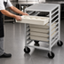 Thumbnail image #3 for End-Loading Open-Sided Aluminum Pizza Dough Box Rack, 7-Box Capacity, 5-Inch Casters