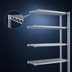 Thumbnail image #3 for Eagle Group 4-Tier Add-On Wire Shelving Unit with QuadTruss, 42W x 24D x 74H, Chrome-Plated