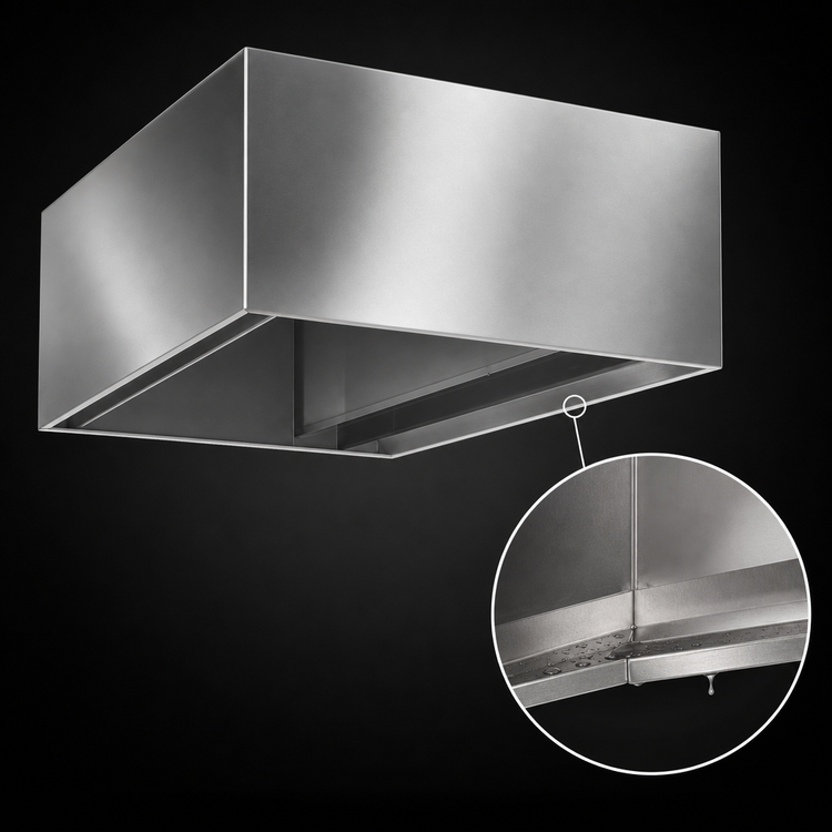 Product image #3 for SpecAir 60-Inch x 48-Inch x 20-Inch Ceiling Mount Condensate Hood with Exhaust Collar