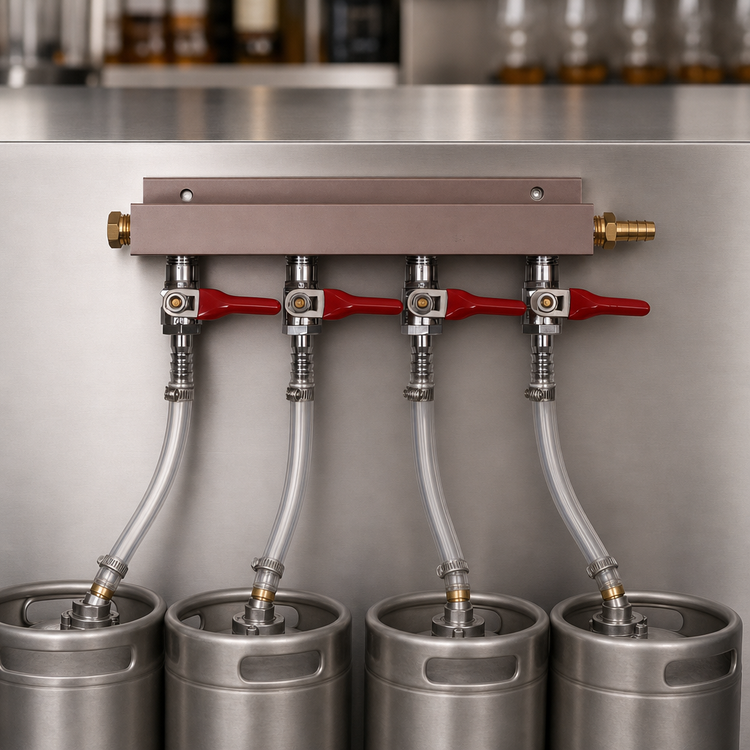 Product image #3 for Glastender Four-Product Beer Gas Manifold Kit