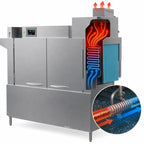 Thumbnail image #3 for Champion 64 PRO-HR 64-Inch High-Temperature Two-Tank Rack Conveyor Dishwasher with Heat Recovery