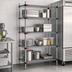 Thumbnail image #3 for Eagle Group Quad-Adjust 36-Inch Wide x 18-Inch Deep x 74-Inch High 4-Tier Chrome Wire Shelving Starter Unit